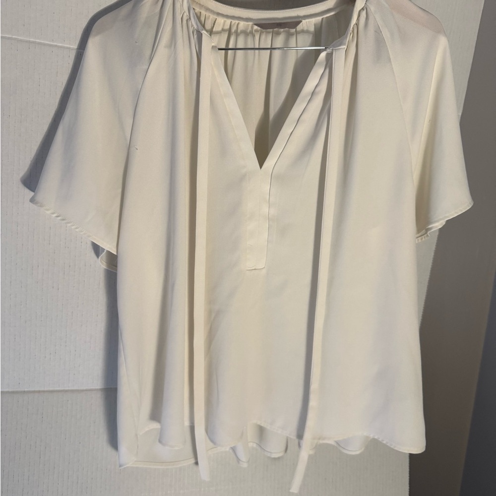 Women’s H&M Cream Tie-Neck Blouse